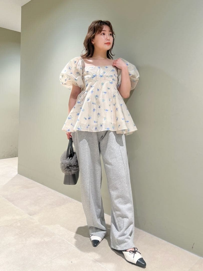 リリーブラウン 3wayシアージャガードペプラムブラウス　正規品