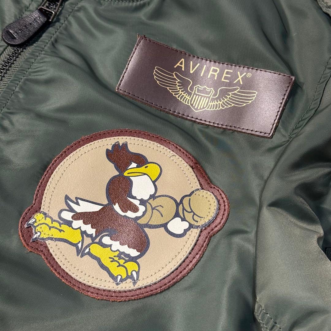 未使用級 メンズXL AVIREX フライトジャケット L-2B ワッペン 刺繍