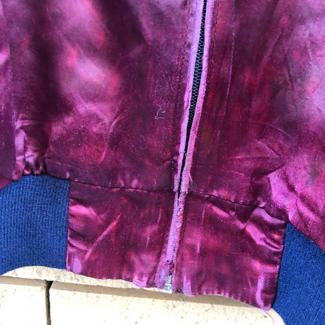 USメイド　ヴィンテージミッキーマウス スカジャン ワインレッド