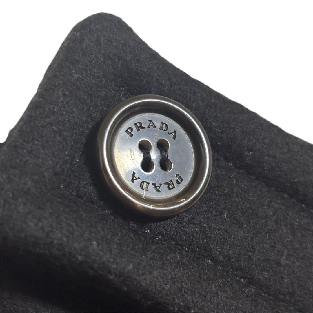 PRADA プラダ　ダッフルコート　コート　美品　バージンウール　ブラック　42