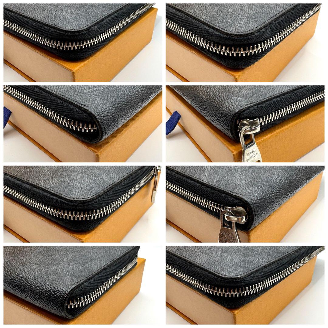 【美品】ルイヴィトン ジッピーオーガナイザー ダミエ グラフィット 長財布