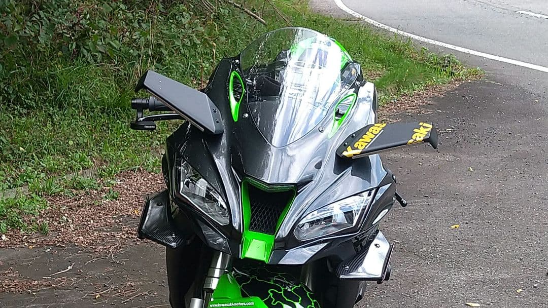 カワサキ　ZX10R　ウイングミラー LEDウインカー　sonluck