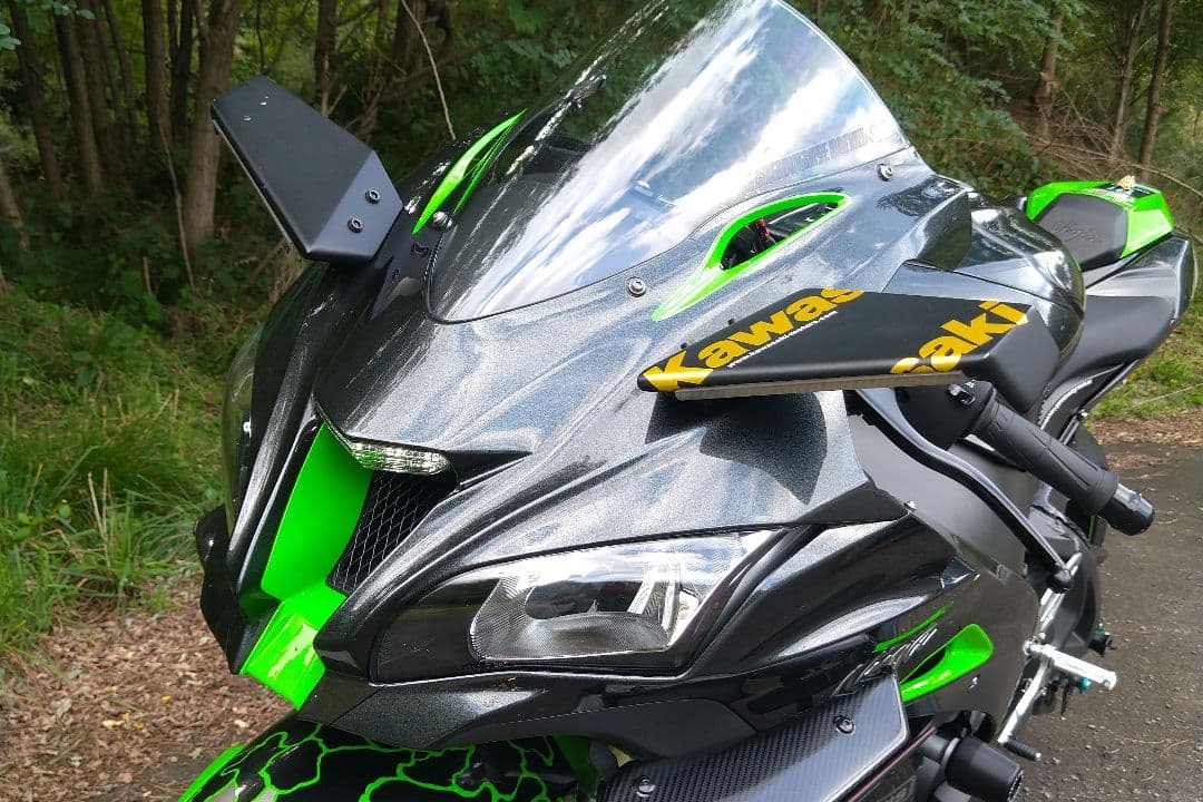 カワサキ　ZX10R　ウイングミラー LEDウインカー　sonluck