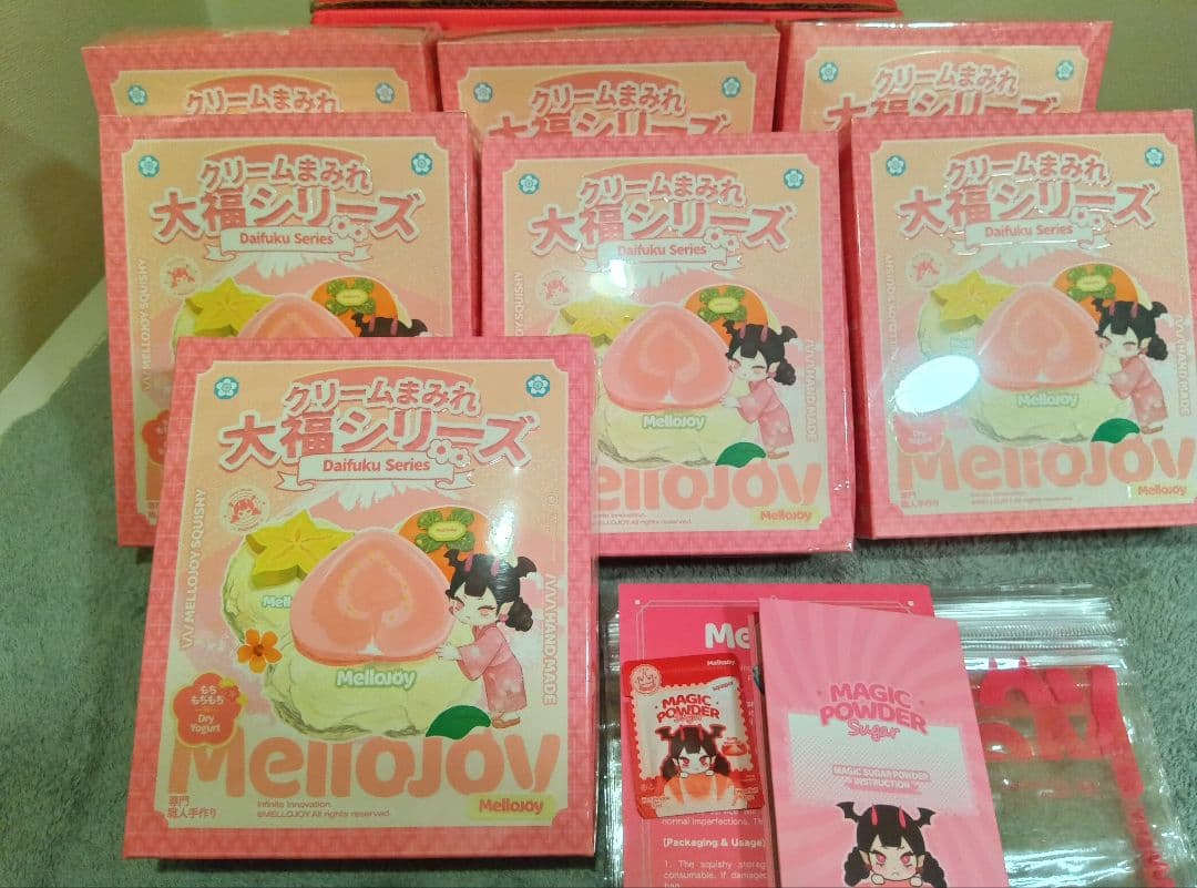 バラ可 Mellojoy 大福 7点 未開封 とろんスクイーズ シュリンク付き