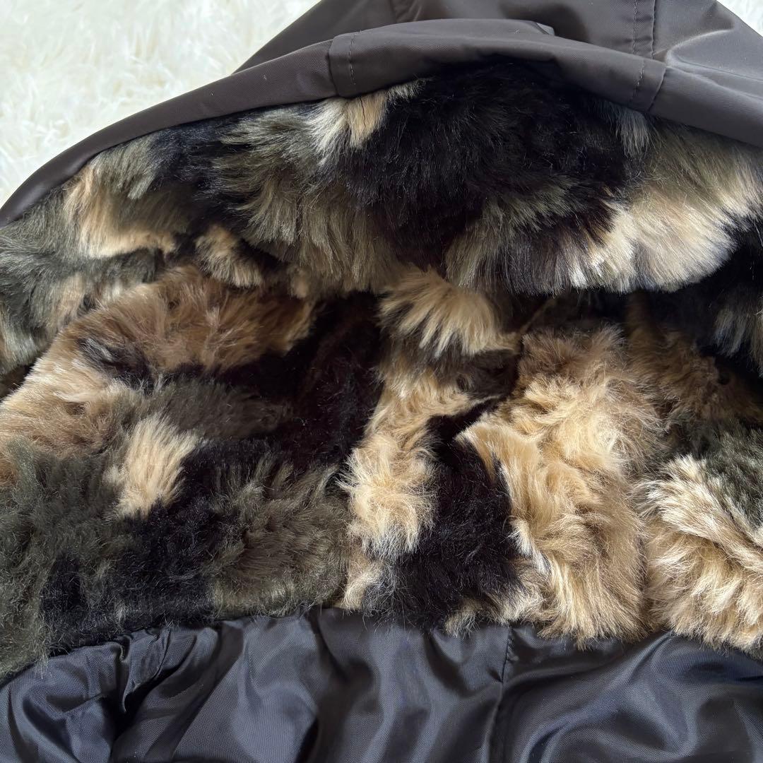 美品β ベータ　ファイブフォックス　迷彩　ダウンコート　ファー　カモフラ　XL