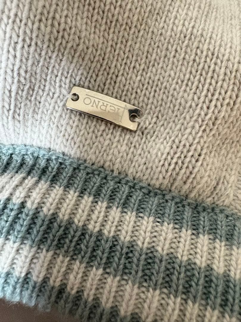 HERNO ヘルノリゾート　ニットパーカー　48サイズ　幾何学♡