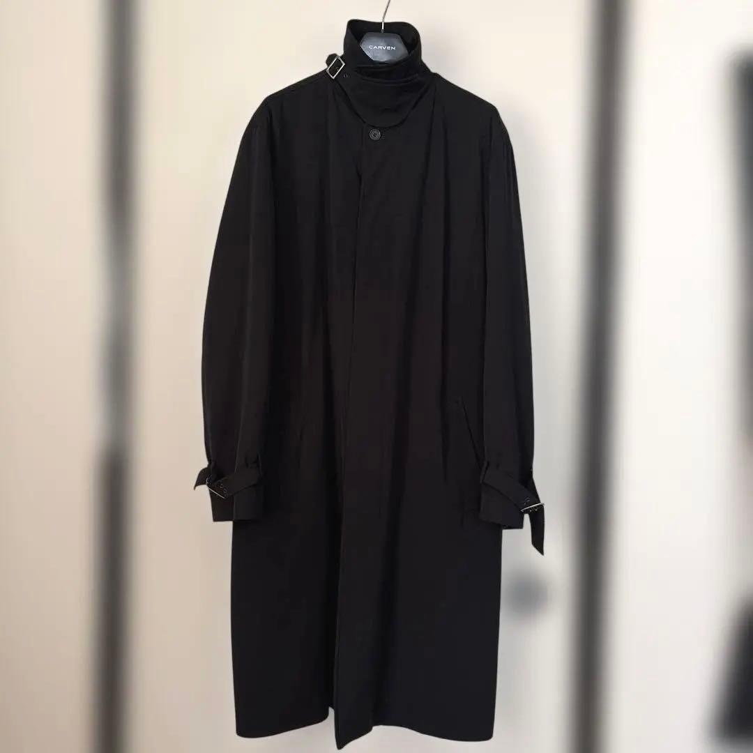 ダンヒル dunhill ブラック ロングコート ハイネック 中綿入り