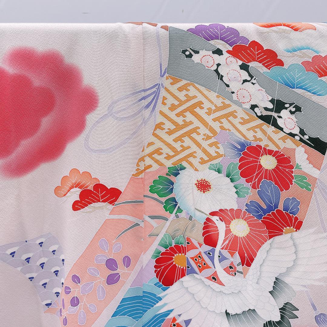 Y★4010★ 子供着物 七五三 女の子 四つ身 襦袢付き