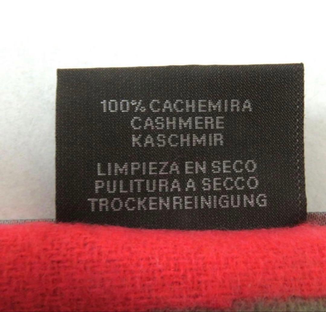 HERMESエルメス ドレバックルカシミヤ100% マフラーグレージュピンク箱付