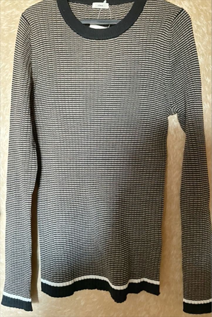 IENA 6x3リブクルーネックプルオーバー ニット