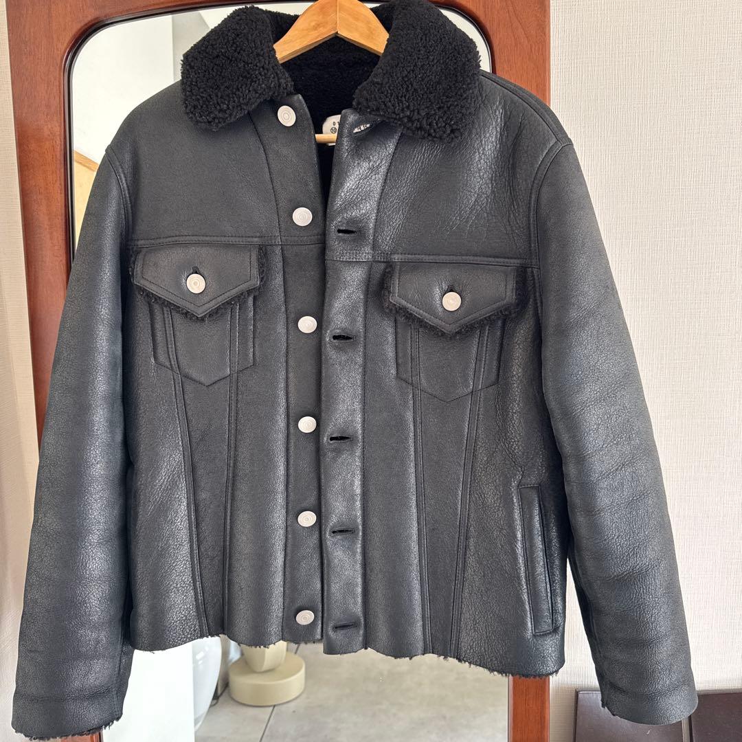 マルジェラ　ムートン　ジャケット　ブラック　黒