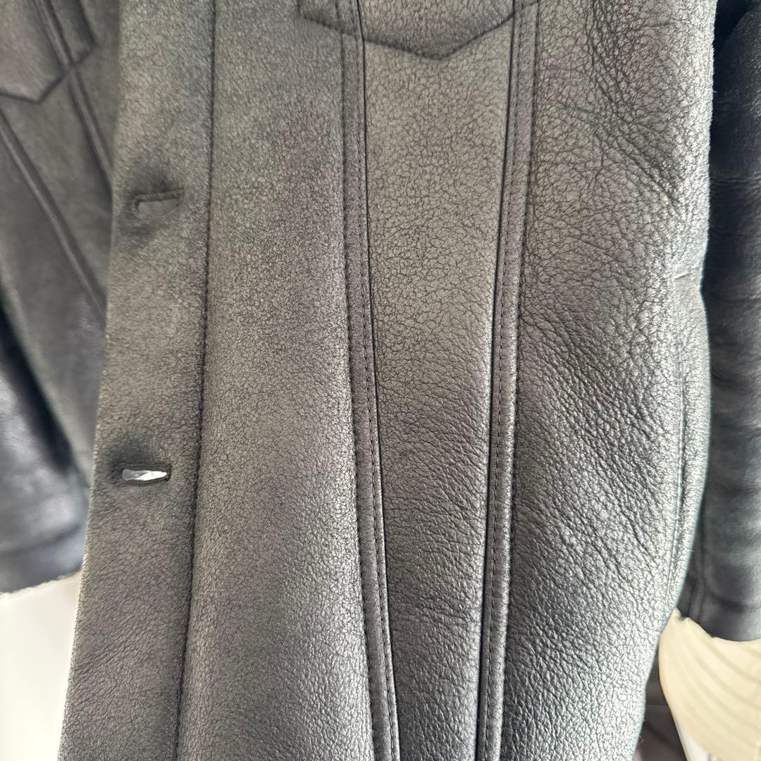 マルジェラ　ムートン　ジャケット　ブラック　黒