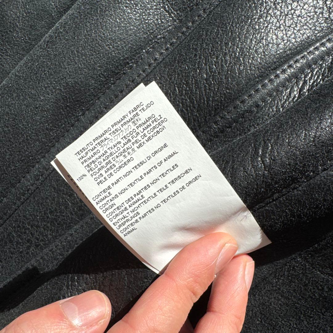 マルジェラ　ムートン　ジャケット　ブラック　黒