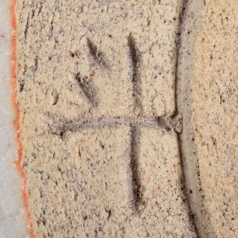 りん　茶道具　志野焼　人間国宝　荒川豊蔵作　沓茶碗　時代箱　V　R9380