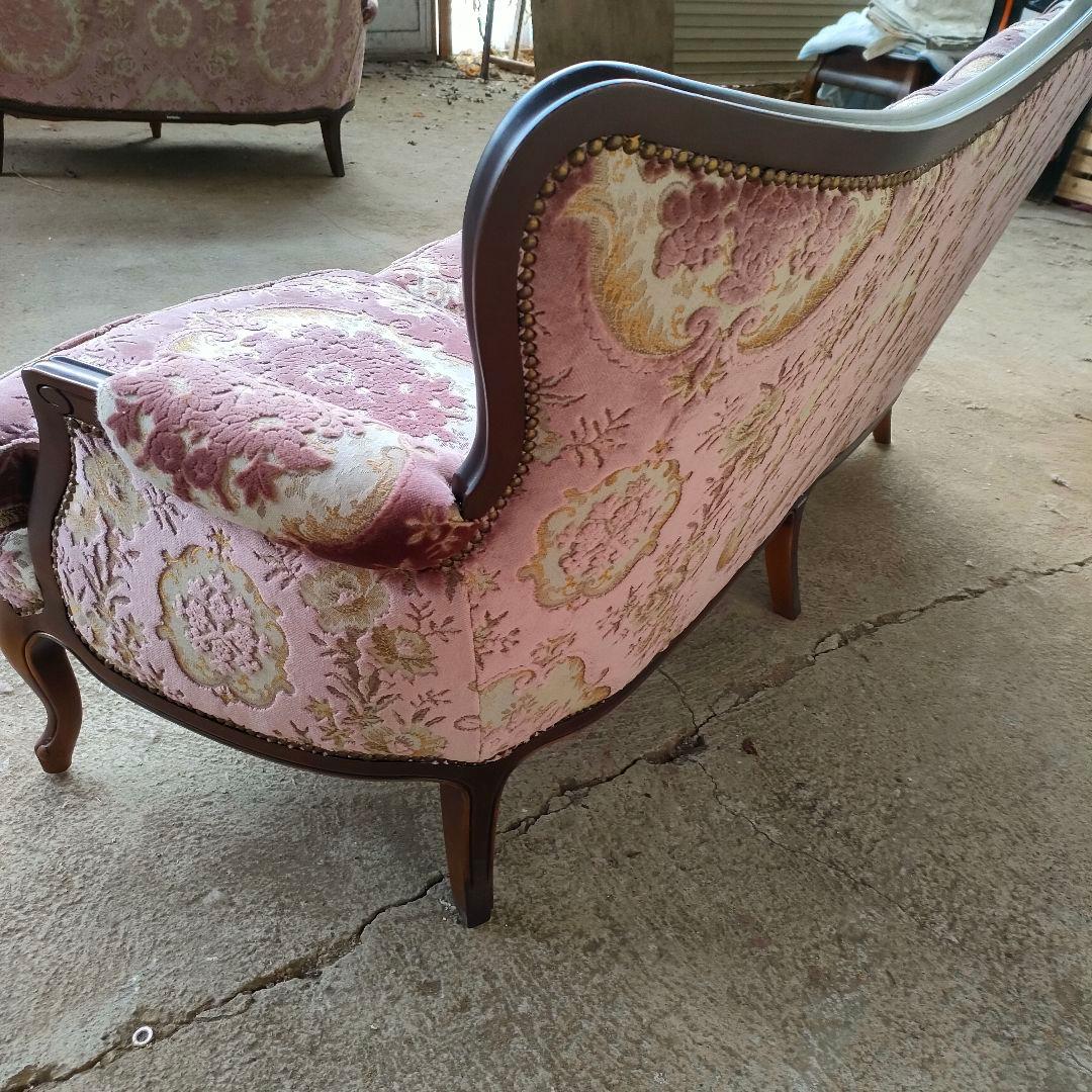 カリモク ドマーニ 3人掛けソファ 布張り 鋲打ち 金華山