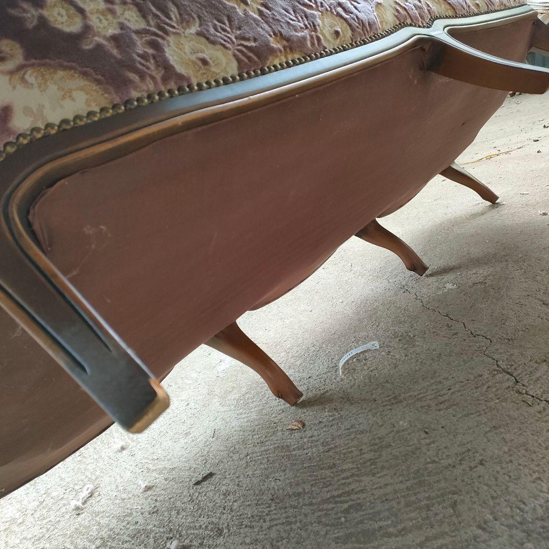 カリモク ドマーニ 3人掛けソファ 布張り 鋲打ち 金華山