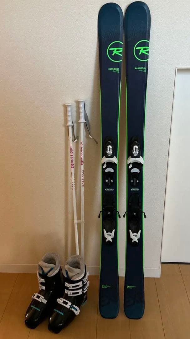 子供スキー３点セット　 ロシニョール 板140cm ジュニア　ブーツ　ストック