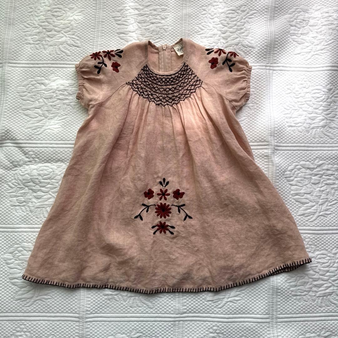 Apolina 刺繍ワンピース　3-5y