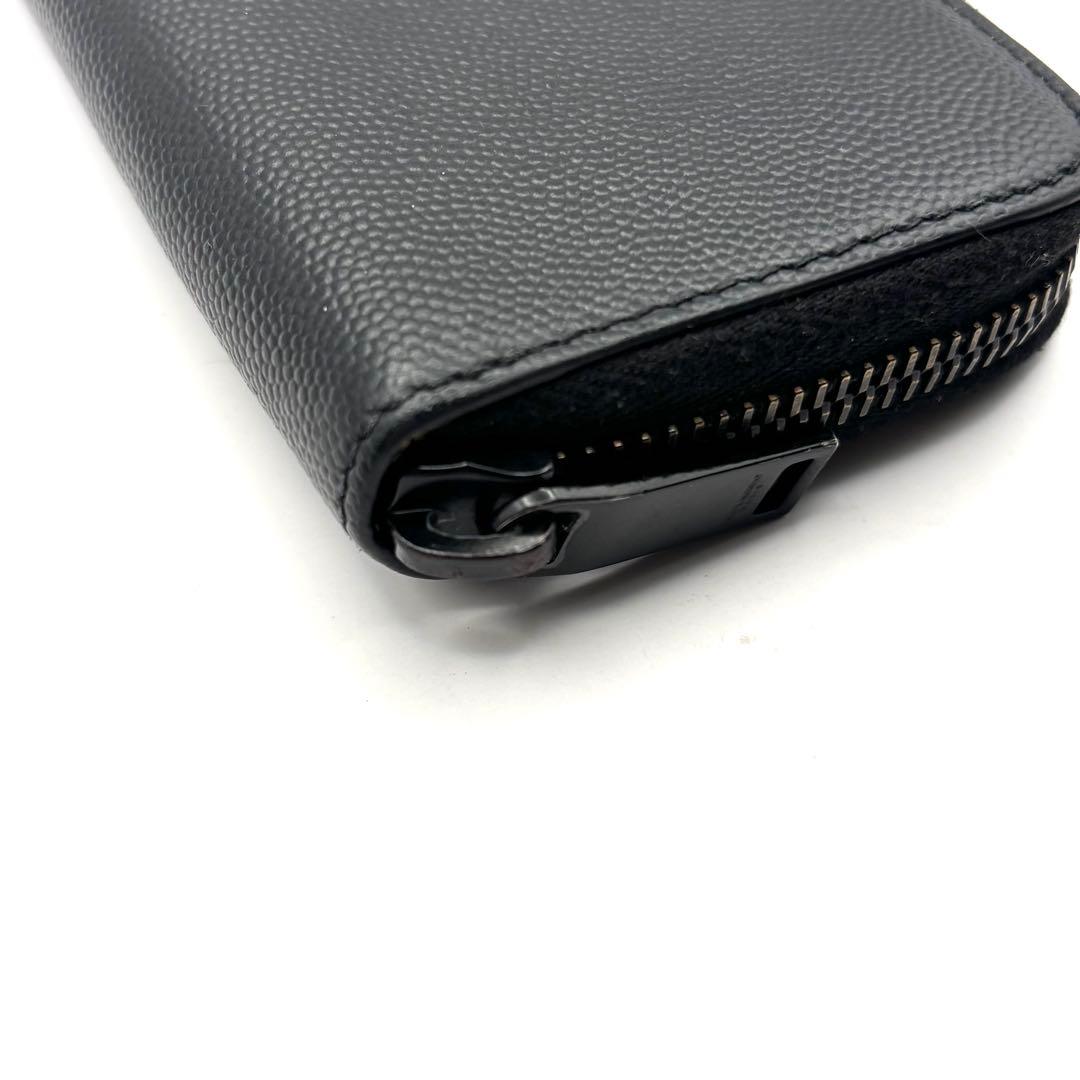 サンローラン ケース YSL カサンドラ ブラック ラウンドファスナー