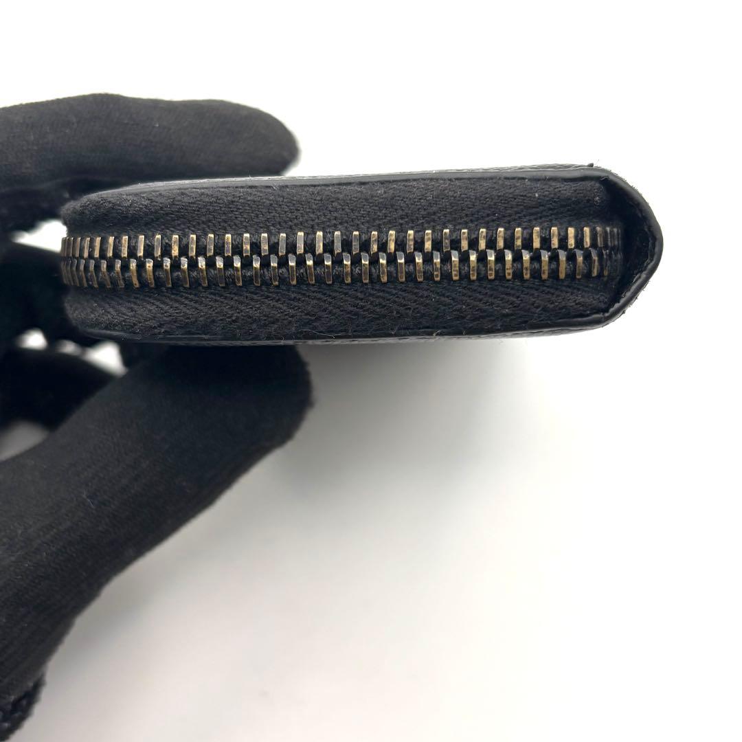 サンローラン ケース YSL カサンドラ ブラック ラウンドファスナー