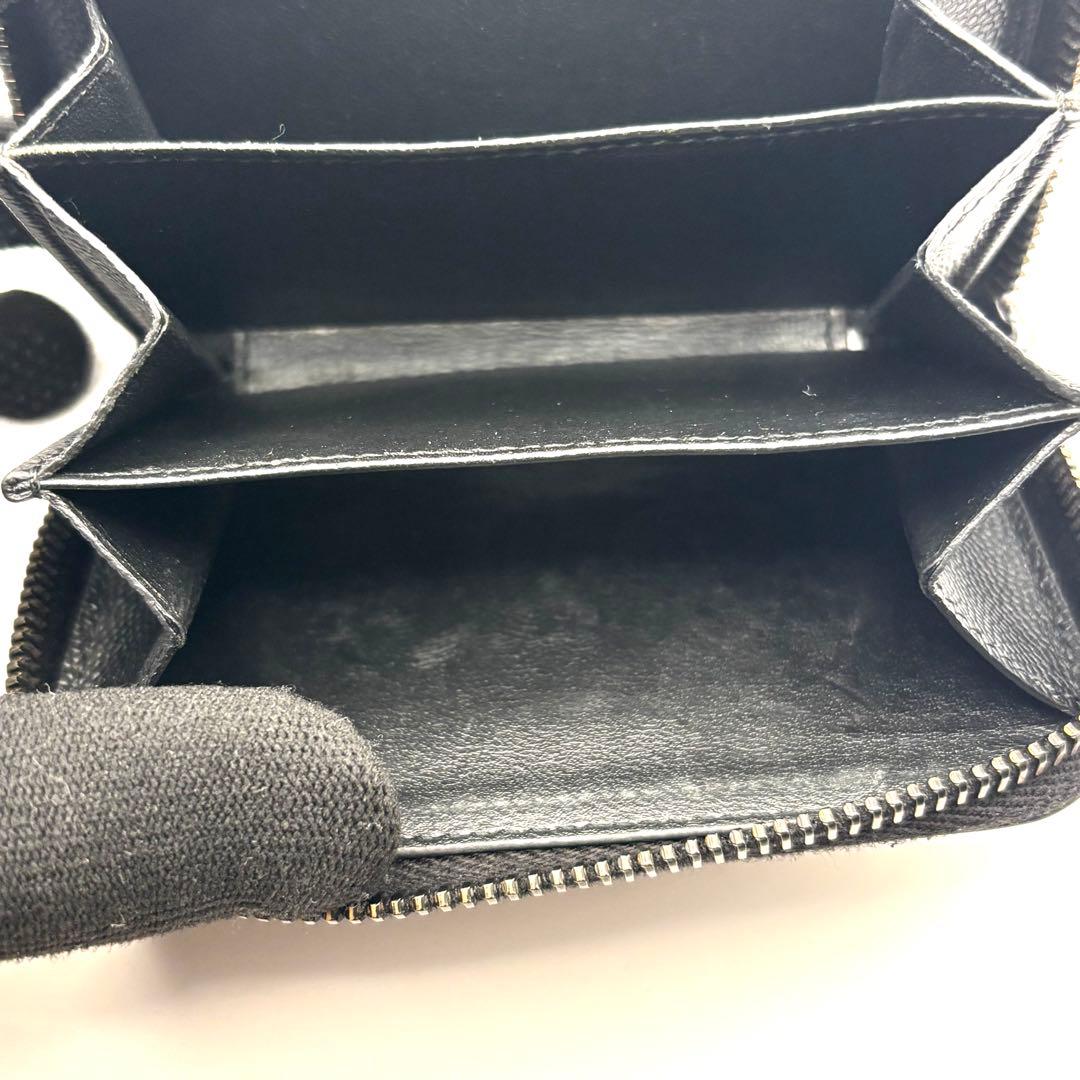 サンローラン ケース YSL カサンドラ ブラック ラウンドファスナー