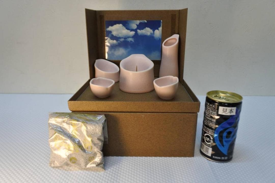 限定値下　【長期保管品】仏具5点セット　くらら　ピンクマット　仏壇　2968