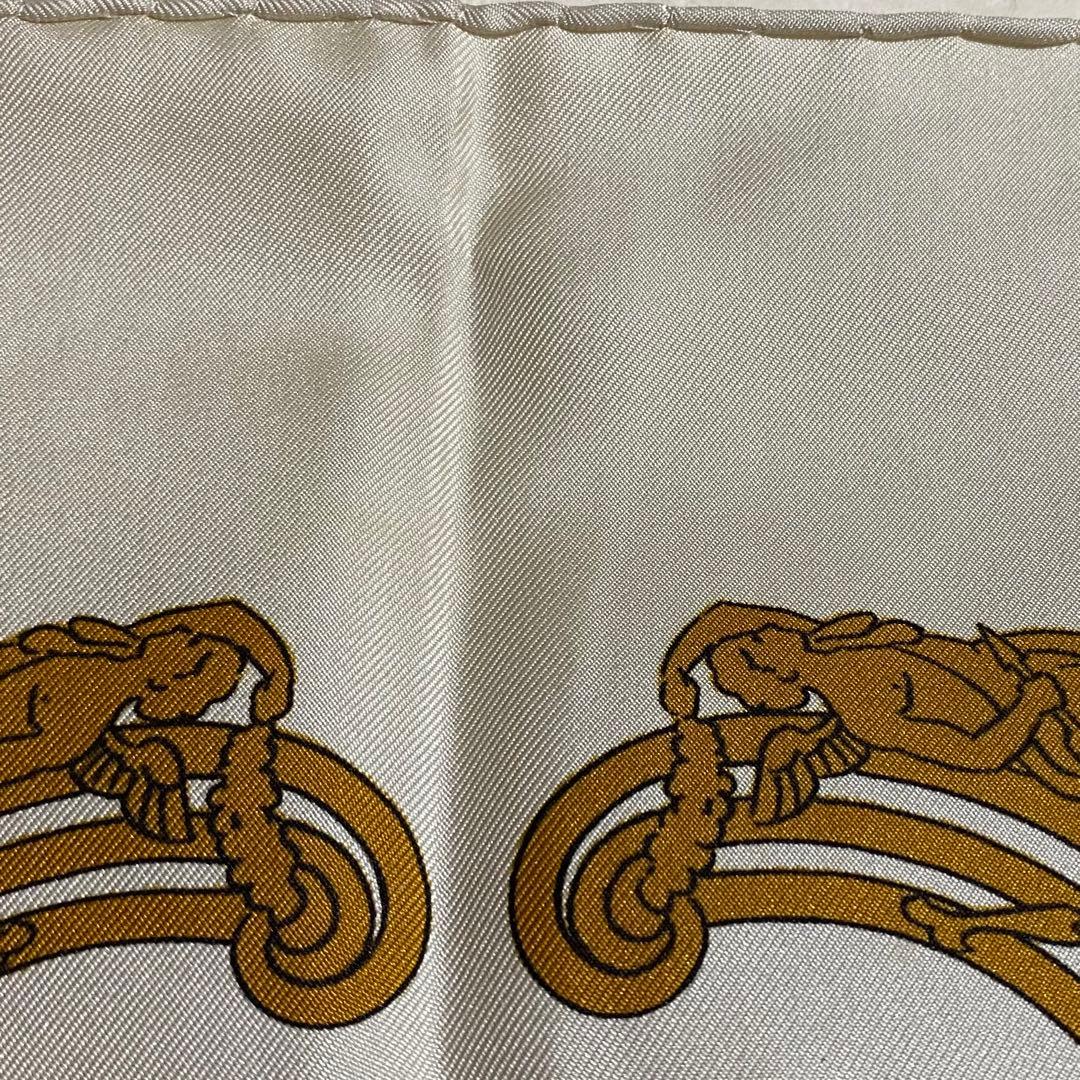 HERMES カレ90 大判シルクスカーフ PROUES 船首像 エルメス