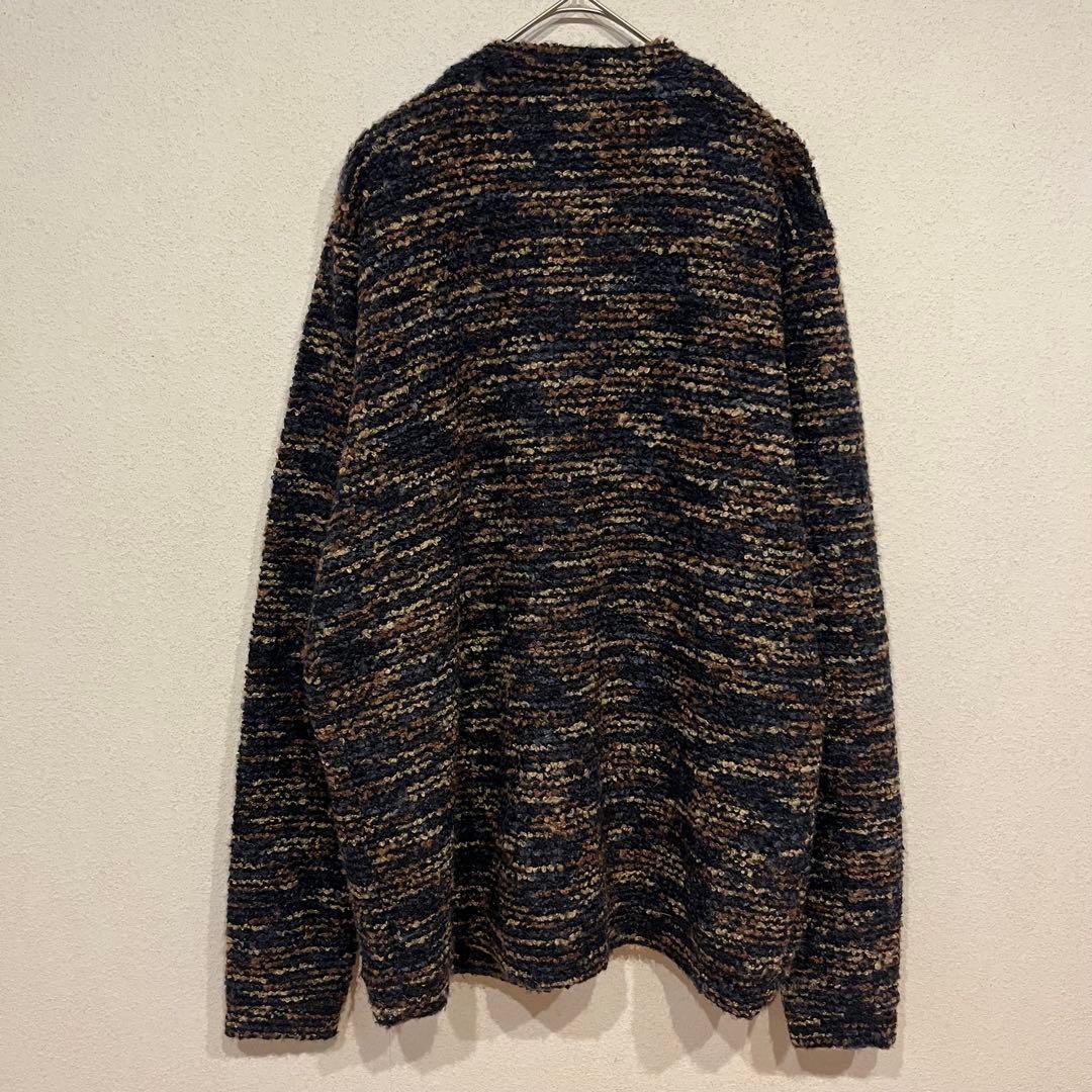 【美品】THE CRIMIE ブークレ ウール マルチカラー カーディガン