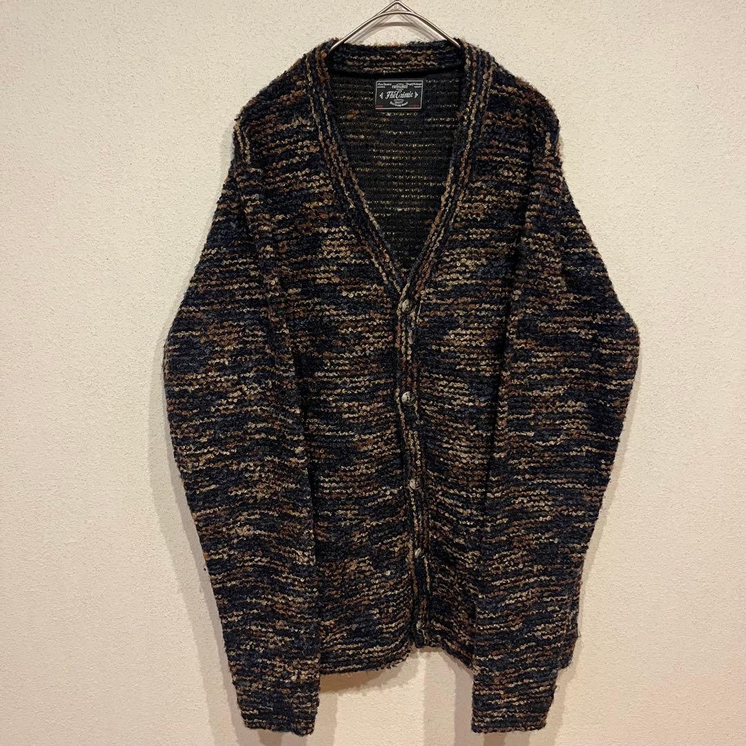 【美品】THE CRIMIE ブークレ ウール マルチカラー カーディガン