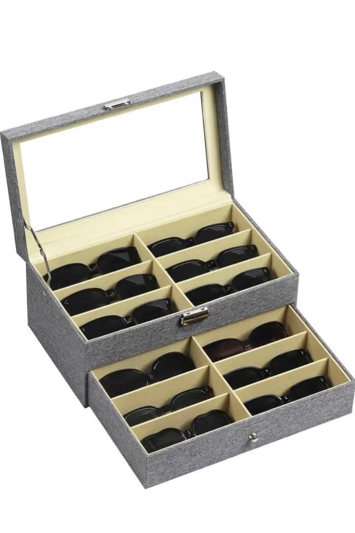 メガネケース アクセサリーケース 小物入れ 収納 12ピース