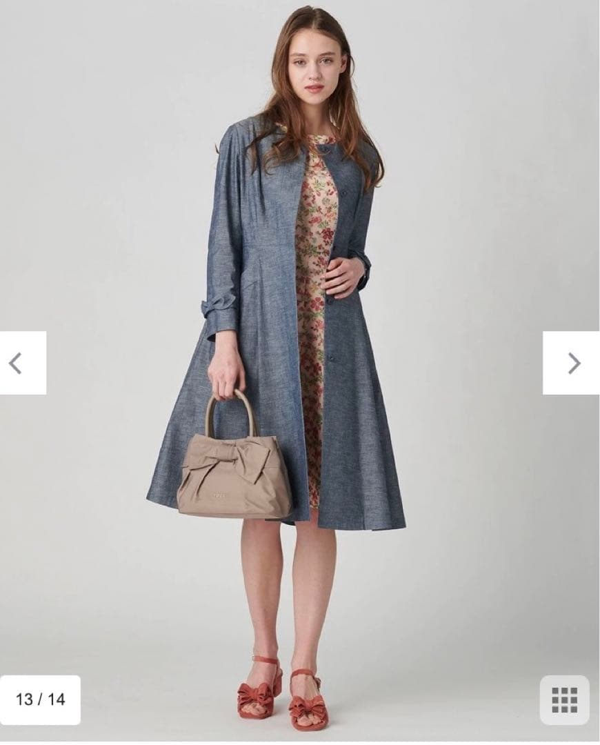 ミ*ゲ様 期間限定値下げ　美品　TOCCA　リバティコラボ　ノーカラーコート