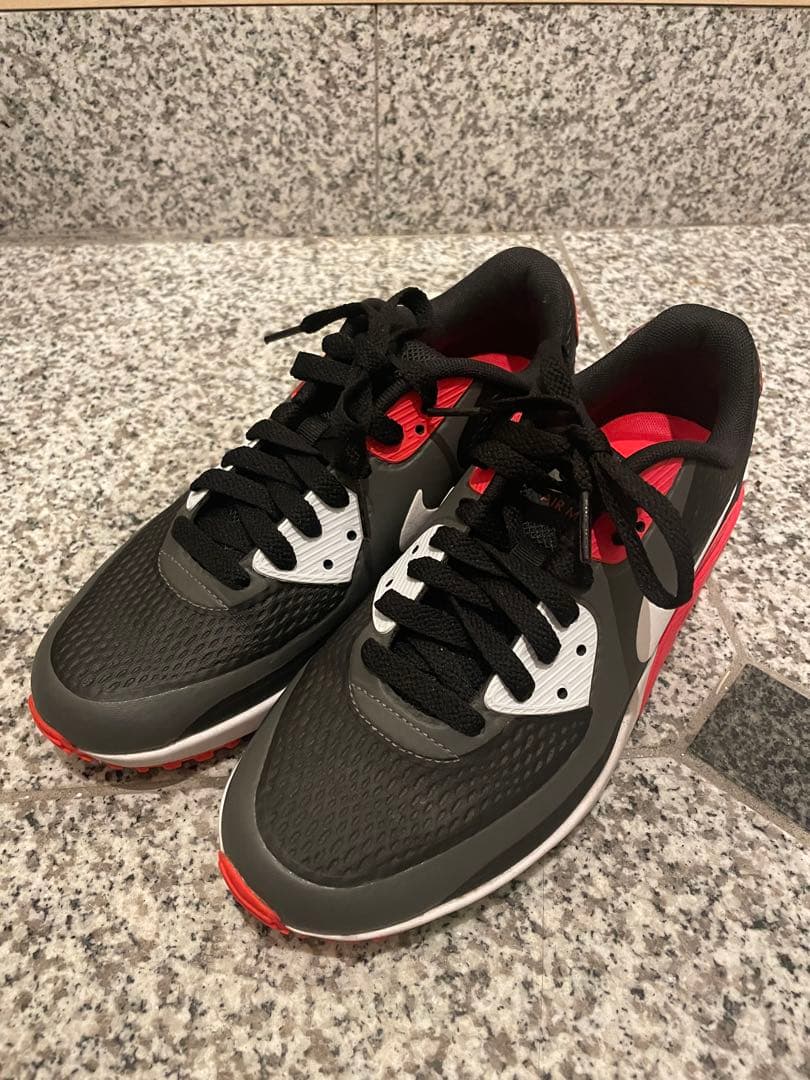 Nike Air エアマックス90 ゴルフシューズ ブラック/レッド