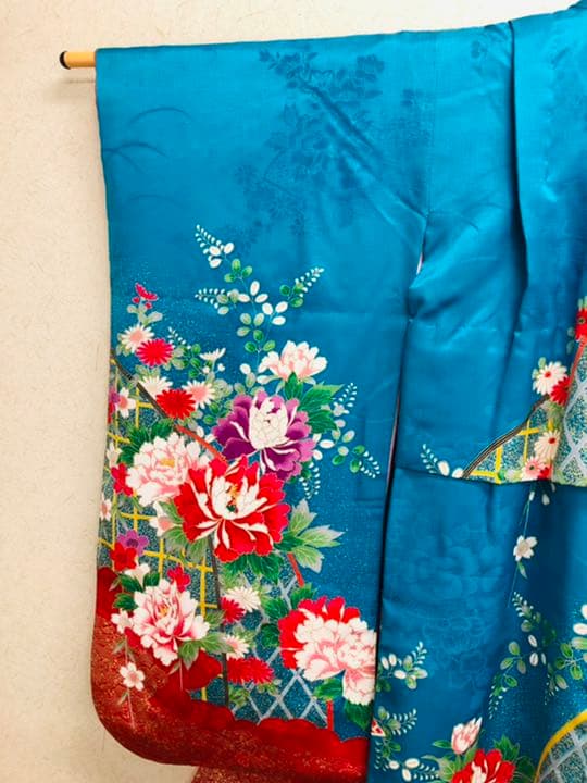 七五三　女の子　着物　水色