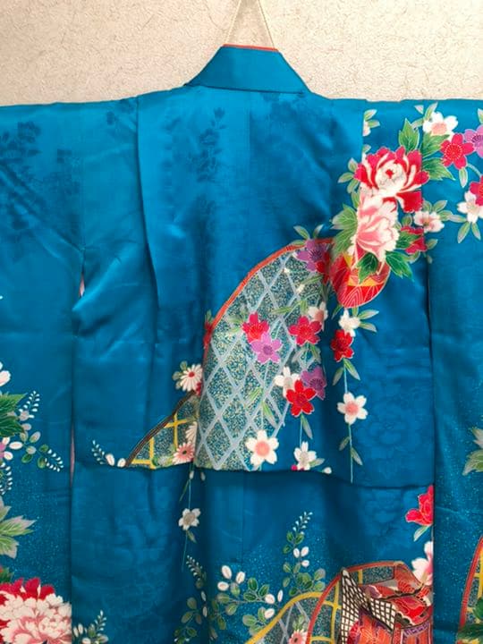 七五三　女の子　着物　水色