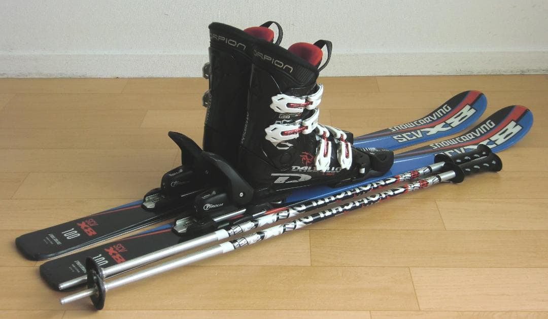 ■■1月限定■送料無料■子供用スキーセット■板100靴19.5■WAX済■■