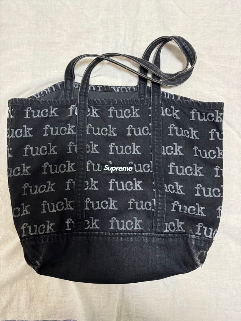 Supreme fuck denim トートバッグ