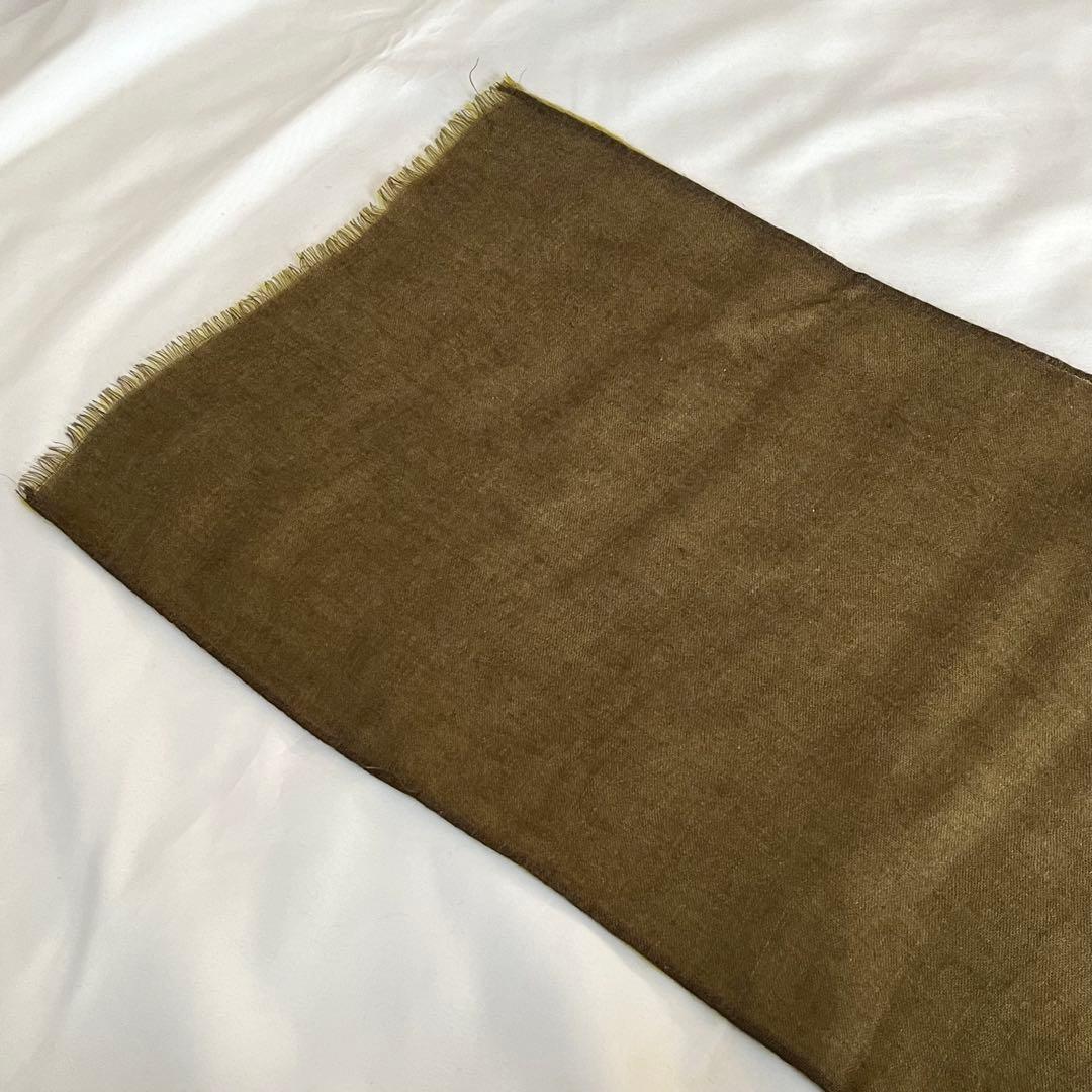 HERMES エルメス カシミヤ シルク スカーフ ストール グリーン Hロゴ