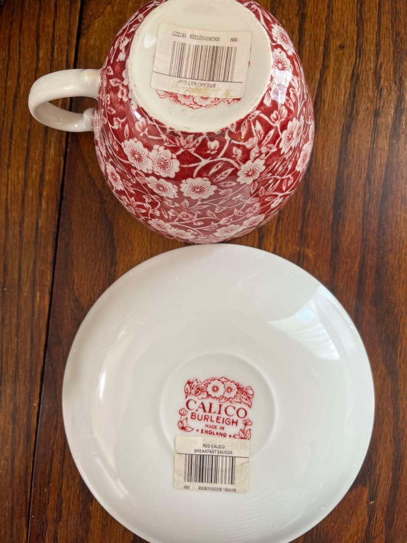 新品♪人気のBURLEIGH RED CALICO ブレック　ファーストカップ