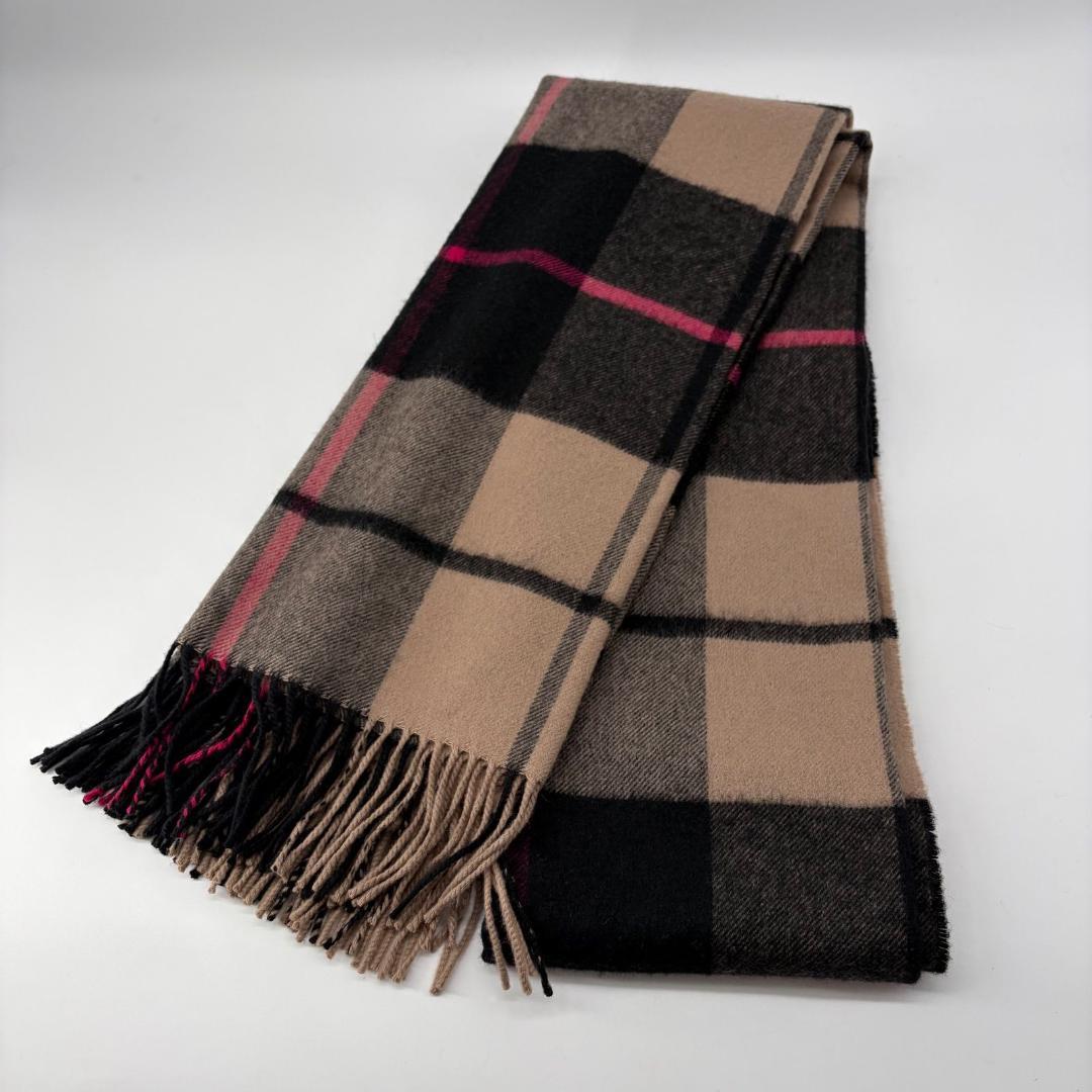 16226✨ジョンストンズ カシミヤ100% 大判ストール マフラー チェック