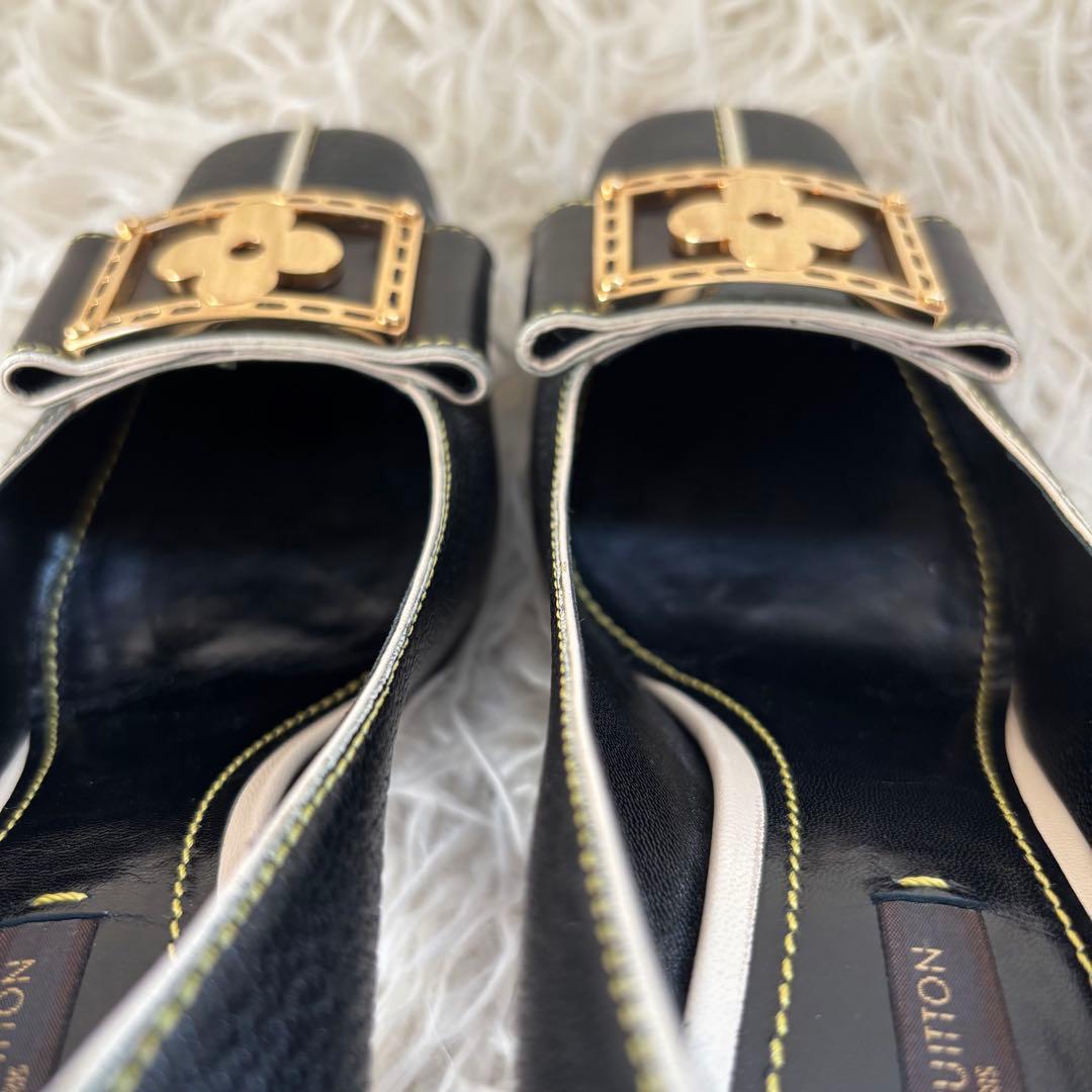 ✨美品　ルイヴィトン　ハイヒール　レザー　パンプス　フラワー　モノグラム　レザー