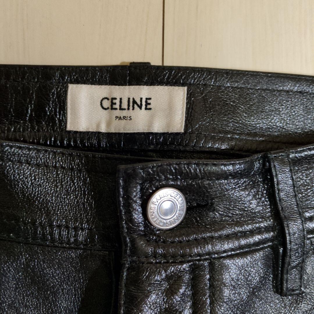 CELINE セリーヌ　ラムスキン　レザーパンツ　サイズ30