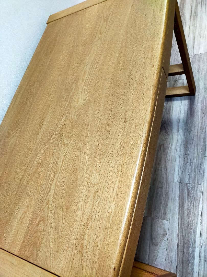 浜本工芸 木製デスク 引き出し付き　学習机