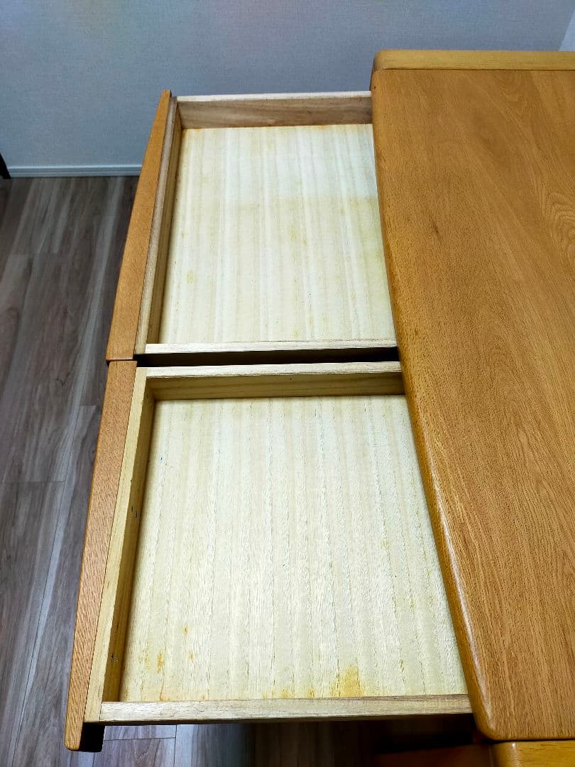 浜本工芸 木製デスク 引き出し付き　学習机