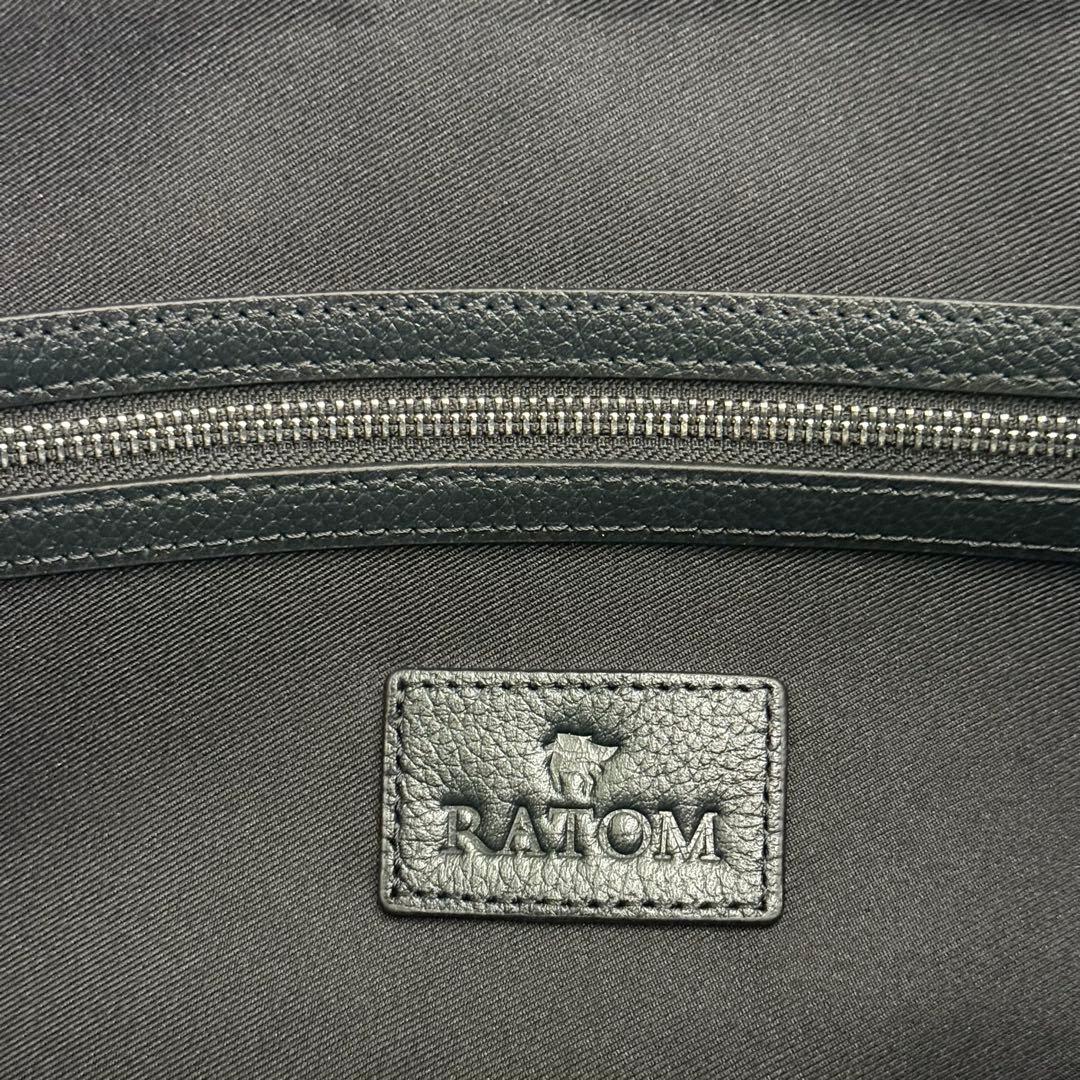 【大容量/内側の収納も抜群‼️】 ブラック レザー トートバッグ ビジネスバッグ