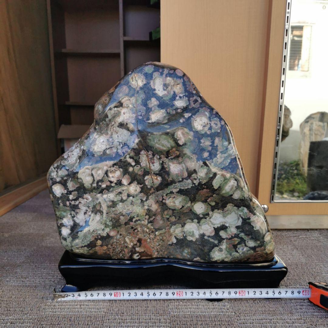 新潟産　牡丹石　14.8キロ　鑑賞石　石　置物　オブジェ　インテリア　菊花石