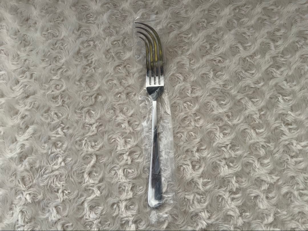 福田繁雄　カトラリー　福田繁雄デザインフォーク“左曲がりフォーク”