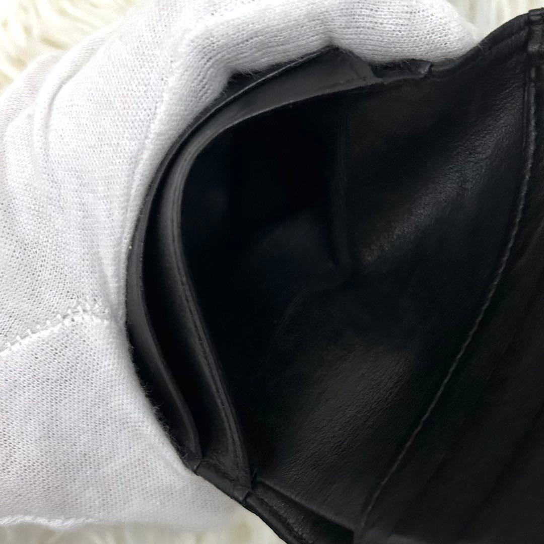 CHANEL シャネル ココマーク ビコローレ 二つ折り財布 ブラック