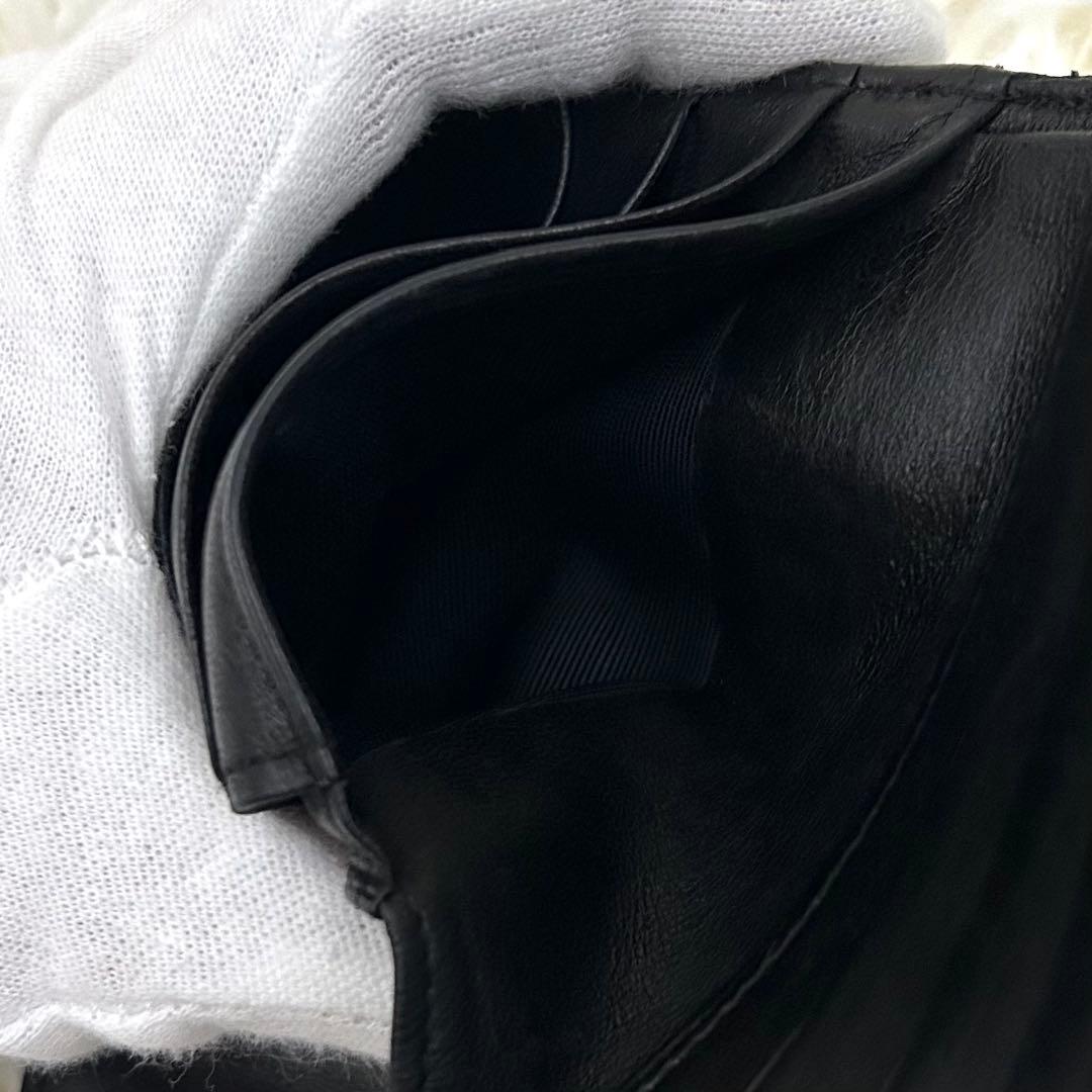 CHANEL シャネル ココマーク ビコローレ 二つ折り財布 ブラック