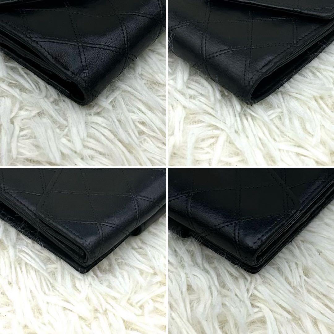 CHANEL シャネル ココマーク ビコローレ 二つ折り財布 ブラック