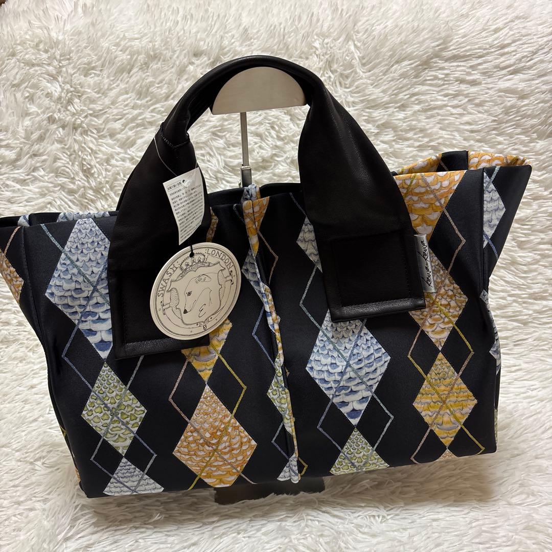 ☆新品 激レア カワカワ アーガイル柄 トートバッグ スウォッシュロンドン ☆